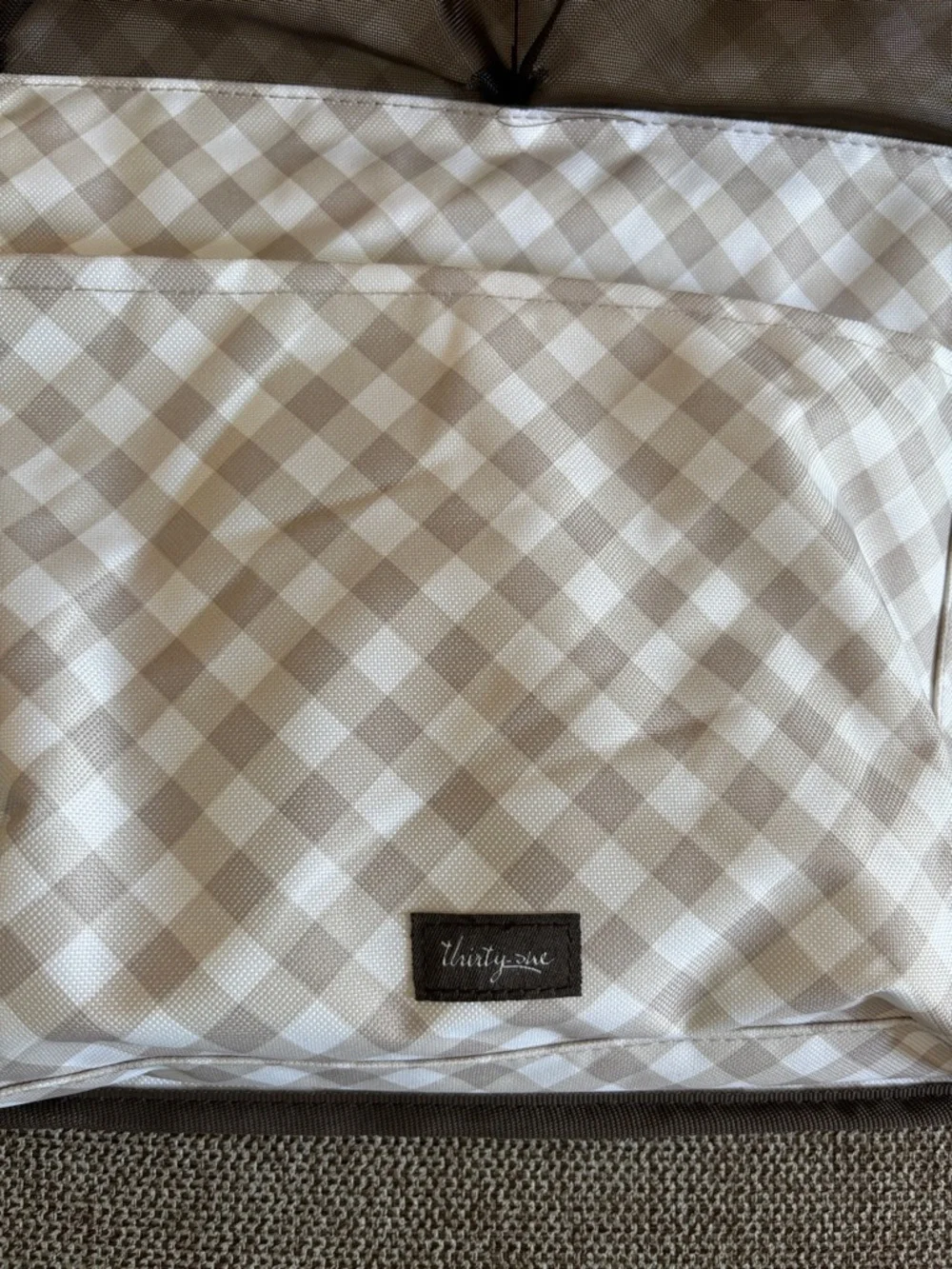 Hanging Multi-Pocket Organizer - Beige & Brown